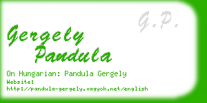 gergely pandula business card